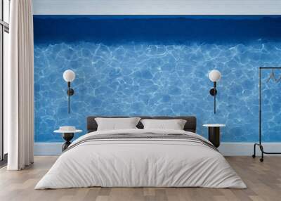 Swimming pool caustics ripples and flows with waves background Wall mural