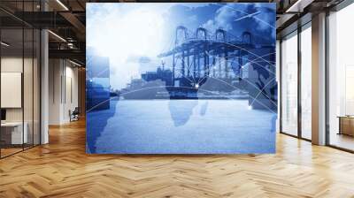 Transportation trading business concept . Wall mural