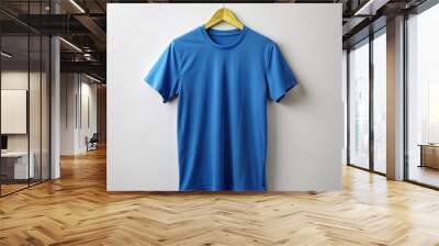 Blue t shirt mockup Wall mural