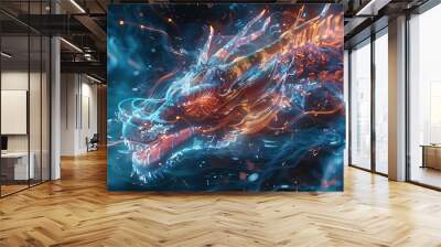 Abstract digital art Wall mural