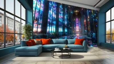 digital abstract art Wall mural