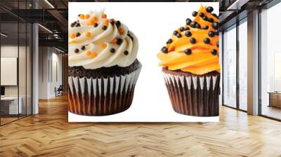 PNG Delicious spooky Halloween cupcakes Wall mural