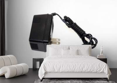 Black Adapter on white background texture Wall mural