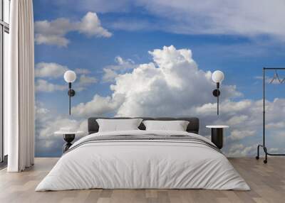 White clouds and blue sky, beautiful nature. Wall mural