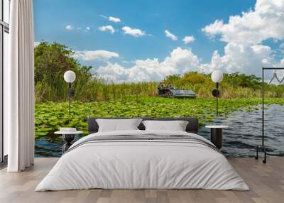 Airboat tour in Eveglades national park, Florida, USA Wall mural