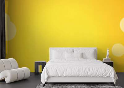 Bright yellow gradient background with abstract circles creating a soft focus effect. Wall mural