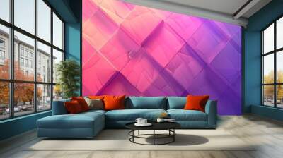 Colourful and modern gradient of purple to yellow blocks. Wall mural