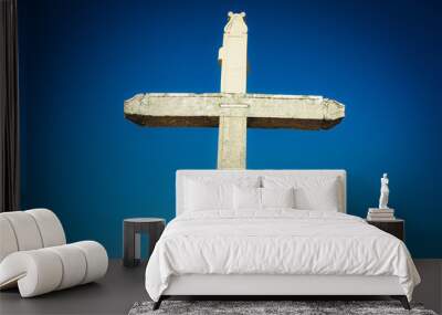 cross on the blue sky Wall mural