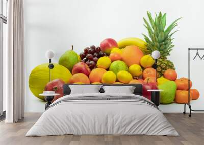 Delicious Assortment of fresh ripe fruits and vegetables Wall mural