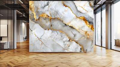 Marble with golden texture background luxury abstract stone illustration Wall mural