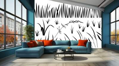 grass silhouettes Wall mural