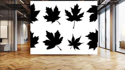 maple leaf silhouettes Wall mural