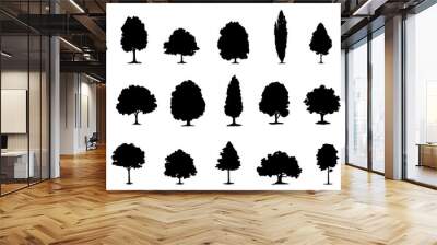 tree silhouettes Wall mural