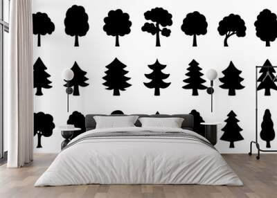 tree simple silhouettes Wall mural