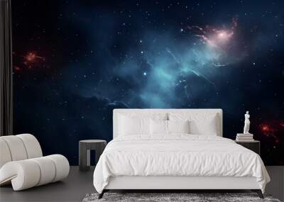 Stunning abstract sci-fi view showcasing a meteor shower, capturing the vast beauty of the universe. Wall mural