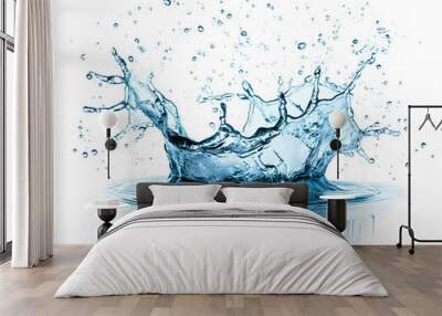 water splash isolated on white background Wall mural