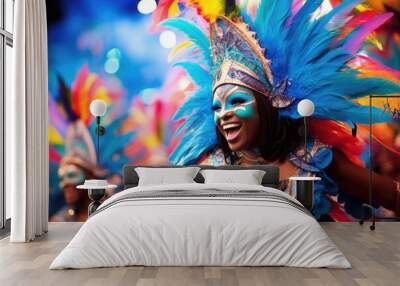 Woman in carnival costume - Rio de Janeiro carnival Wall mural