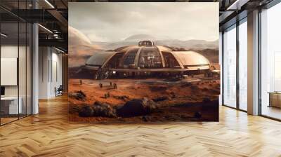 panorama_of_a_Mars_Station_with_the_Martian_landscape Wall mural