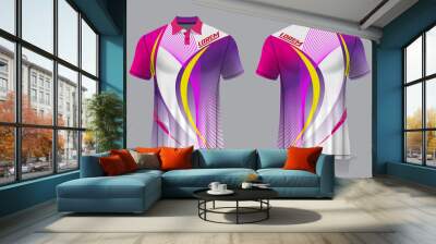 jersey badminton polo shirt design, for uniform team front and back	
 Wall mural