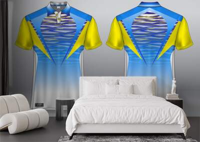 polo shirt uniform design for outdoor sports Wall mural