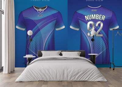 Soccer jersey design template, uniform front and back view	
 Wall mural