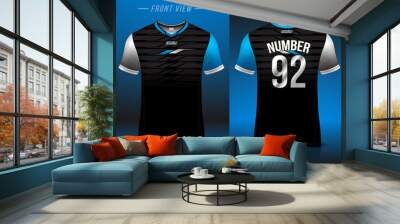 Soccer jersey design template, uniform front and back view	
 Wall mural