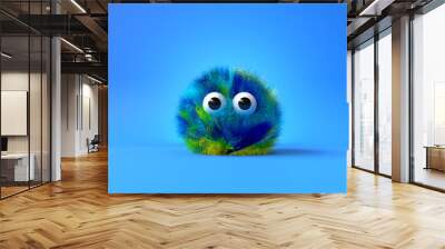 3d cute furry monster,3d cartoon character Wall mural