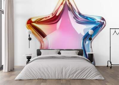 a star. blown volumetric glass graphic element Wall mural