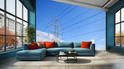 electricity pylon Wall mural