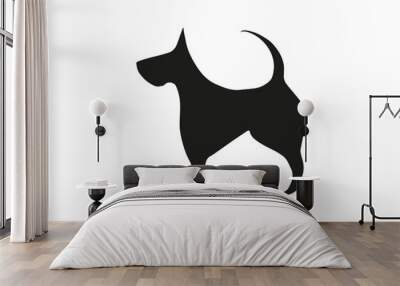 illustration of a doberman dog, logo and tattoo design Wall mural