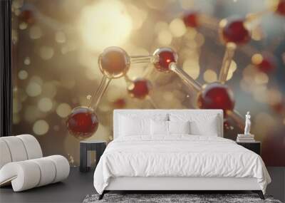 Molecular structure background Wall mural