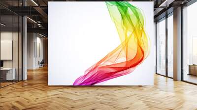 Abstract colorful background with wave Wall mural