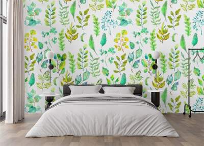 Watercolor beautiful floral design, seamless pattern Wall mural