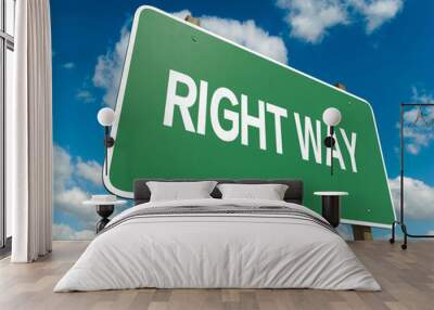 right way wrong way Wall mural