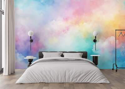 Abstract watercolor background in pastel colors with soft blending and textures , watercolor, abstract, background, painting, art Wall mural