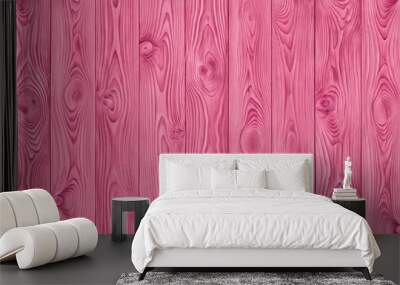 Seamless pink wood texture for background or design projects Wall mural