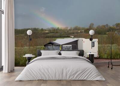 Rainbow on Caravan Site Wall mural