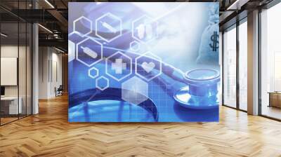 health policy report and medical research concept  Wall mural