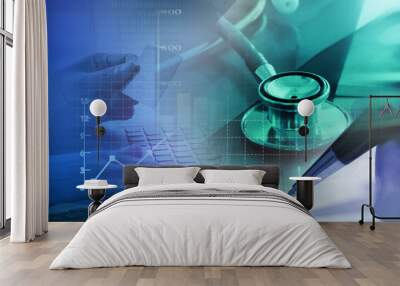 Medical marketing and Healthcare business analysis report Wall mural