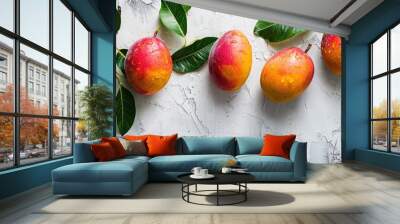 mango white background Wall mural