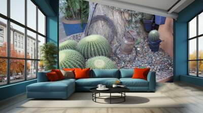 Retro garden layout two Wall mural