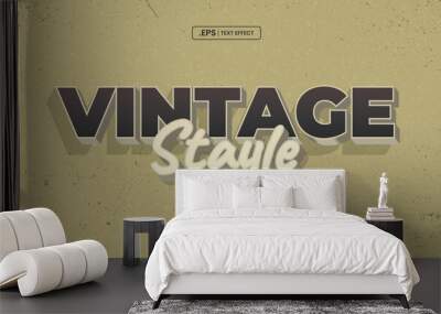 Design editable text effect, text effect vintage style Wall mural