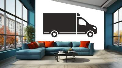 Delivery truck icon. Vector icon isolated on white background. Wall mural