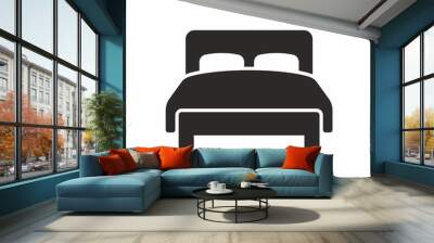 Double bed vector icon Wall mural