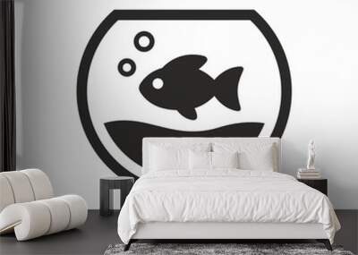 Fish, aquarium vector icon Wall mural