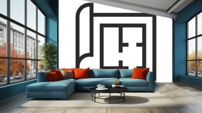 Floor plan icon Wall mural