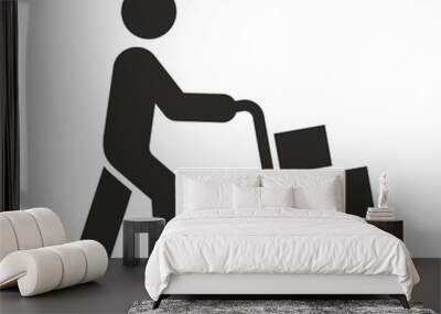 Hand truck icon Wall mural