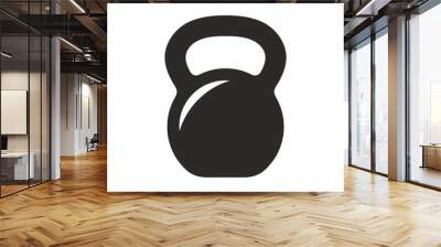 Kettlebell vector icon Wall mural