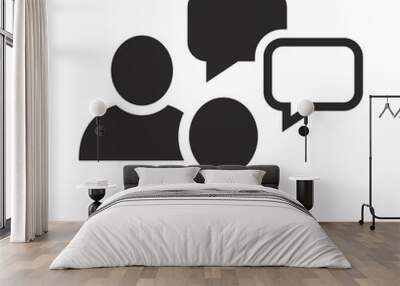 People talking icon Wall mural