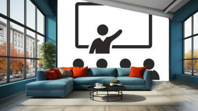 Seminar icon. Training. Lesson. Presentation. Vector icon isolated on white background. Wall mural